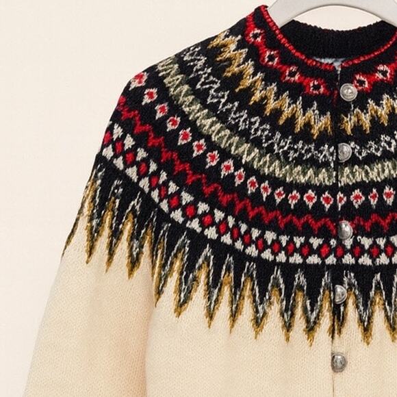 Vintage William Schmidt Co Oslo Norwegian Handknit Cardigan Sweater - Picture 3 of 7